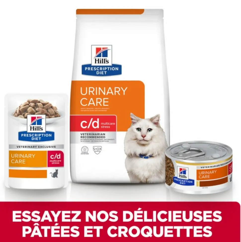 HILL'S - Patee chat adult prescription diets c/d urinary stress (mijoté) - hill's 24*82 g