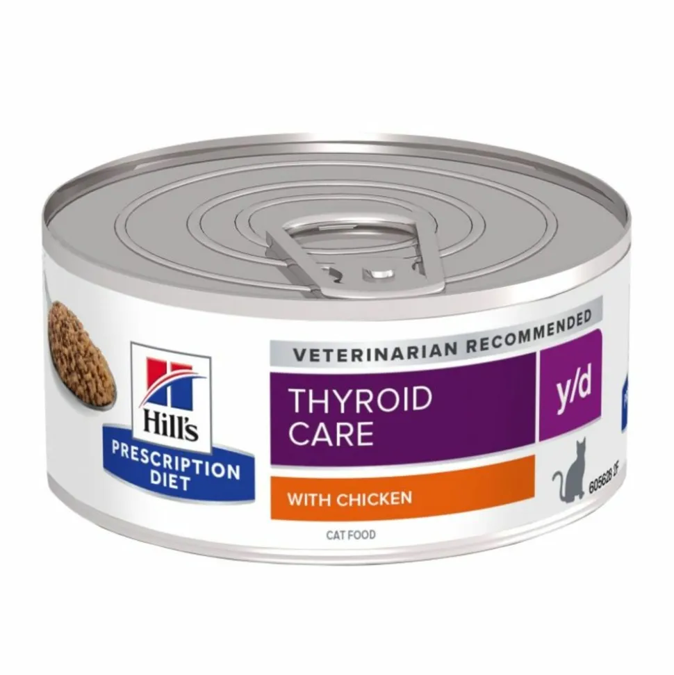 HILL'S - Patee chat adult prescription diets y/d thyroid care (boite) - hill's 24*156 g