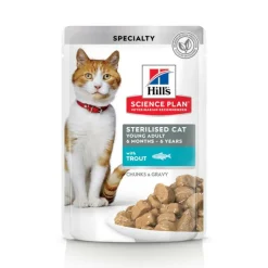 HILL'S - Patee chat science plan adult sterilised young adult mixte 4 saveurs (sachet) - hill's 12*85 g