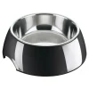 HUNTER - Mangeoire pour chiens mélamine acier inoxydable noir 700 ml (22 x 22 x 11,5 cm)
