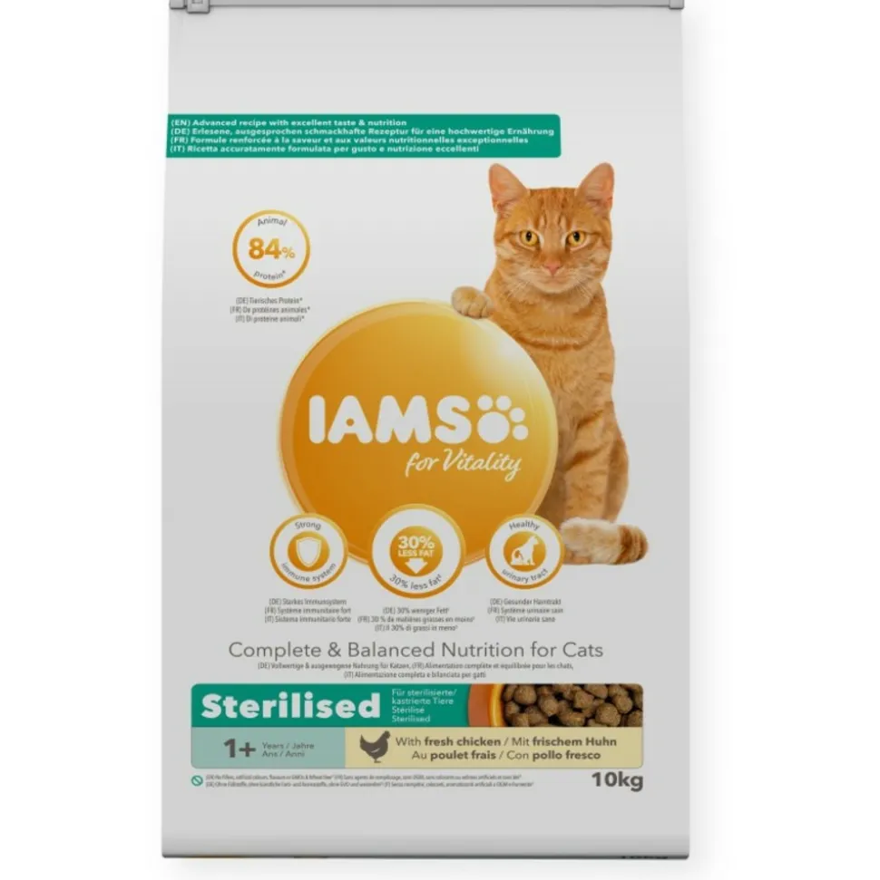 IAMS - Croquettes chat boule de poils - iams for vitality 10 kg