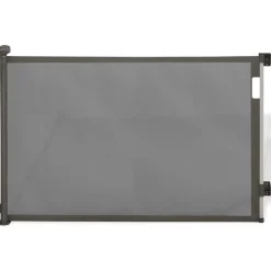 IDMARKET - Barrière de sécurité rétractable pour animaux domestiques 130 cm gris
