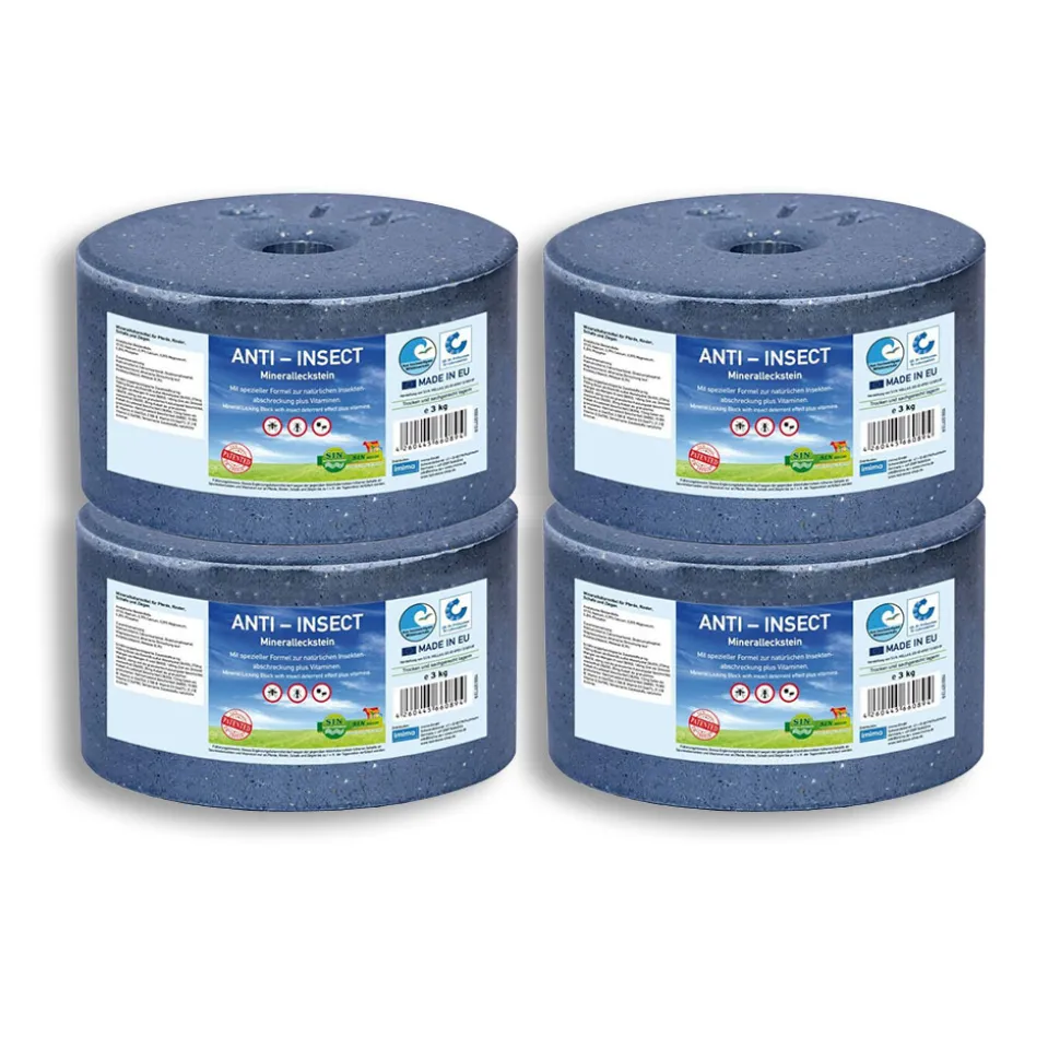 IMIMA - 4 pierres à lécher anti-insectes de 3 kg