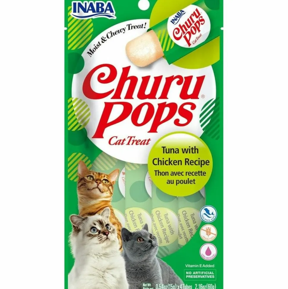 INABA - Collation pour chat inaba eu713 4 x 15 g confiseries poulet thon 15 ml