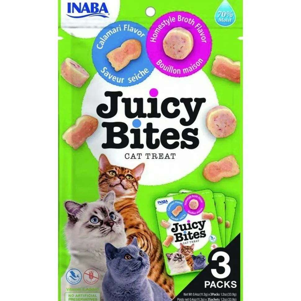 INABA - Collation pour chat inaba homestyle broth 3 x 11,3 g calamar poulet