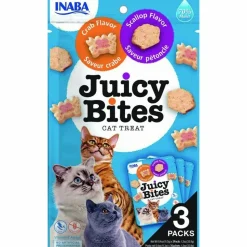 INABA - Collation pour chat inaba juicy bites 3 x 11,3 g crabe