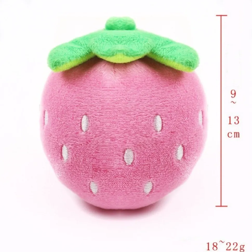 Jouet en peluche pour chien avec des motifs de fruits et d'animaux de dessin animé