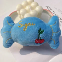 Jouets pour chiens en forme de hamburger, de frites, de glace, d'écrevisses, de bouteille de lait et de bonbons
