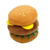 Jouets pour chiens en forme de hamburger, de frites, de glace, d'écrevisses, de bouteille de lait et de bonbons
