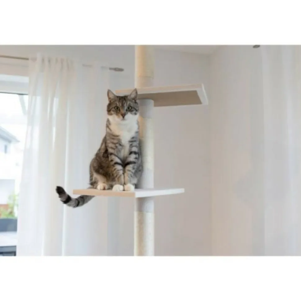 KERBL - Kerbl - arbre a chat ferdi - 38 x 38 x 240 a 260 cm - blanc - sisal