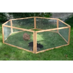 KERBL - Kerbl - enclos extérieur pour rongeurs - vario bois - grillage fin - dimensions 120x120x59cm