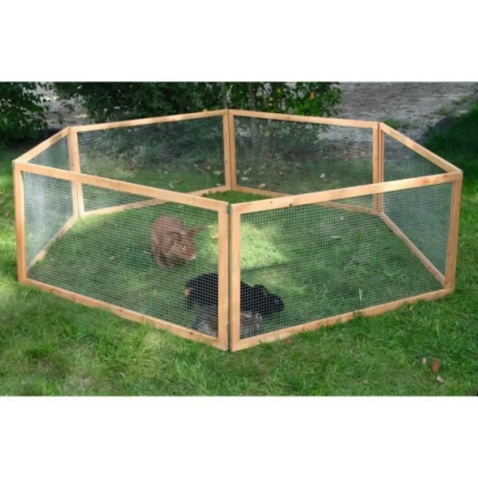 KERBL - Kerbl - enclos extérieur pour rongeurs - vario bois - grillage fin - dimensions 120x120x59cm