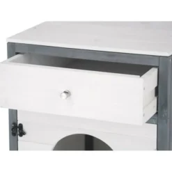 KERBL - Kerbl - maison de toilette pour chat - 58 x 45 x 60 cm- ida - blanc/bleu -