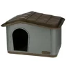 KERBL - Kerbl - maison extérieure pour chats - 60 x 51 x 41 cm - gris et marron - plastique
