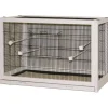 KERBL - Kerbl voliere en bois 100x50x60cm - blanc - meuble non fourni - pour oiseau