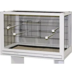 KERBL - Kerbl voliere en bois 100x50x60cm - blanc - meuble non fourni - pour oiseau
