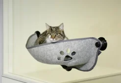 KERBL - Lit de bronzage de fenêtre pour chat filzino 70x26x26 cm gris