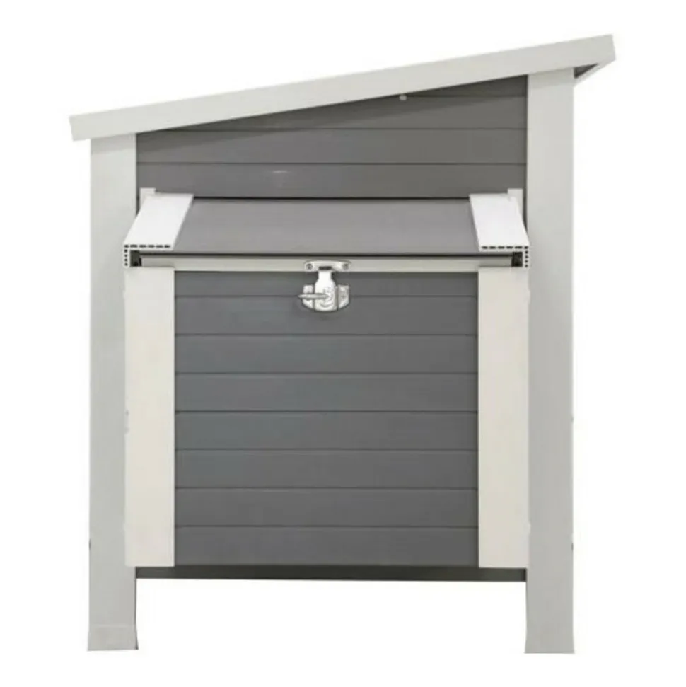 KERBL - Poulailler barney plastique 137x73x83 cm gris et blanc 423474