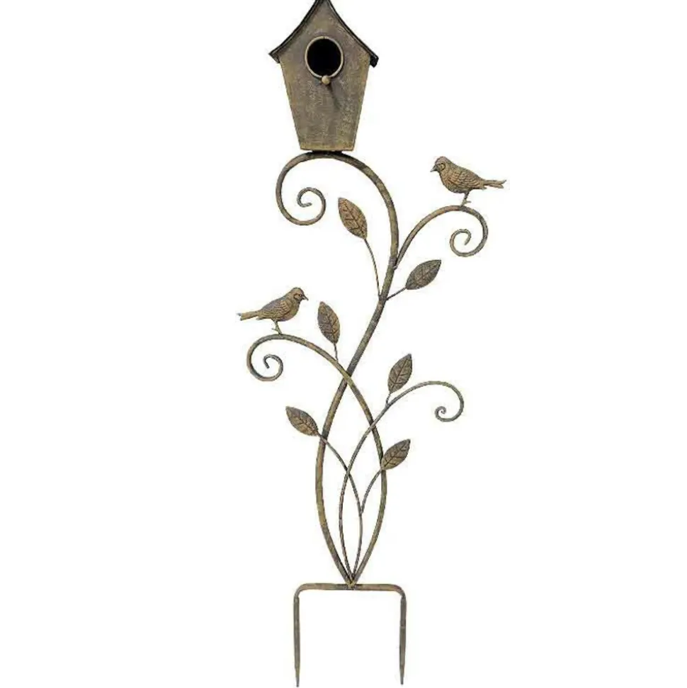 LA GRANDE PRAIRIE - Nichoir oiseaux fer 32x11x105cm