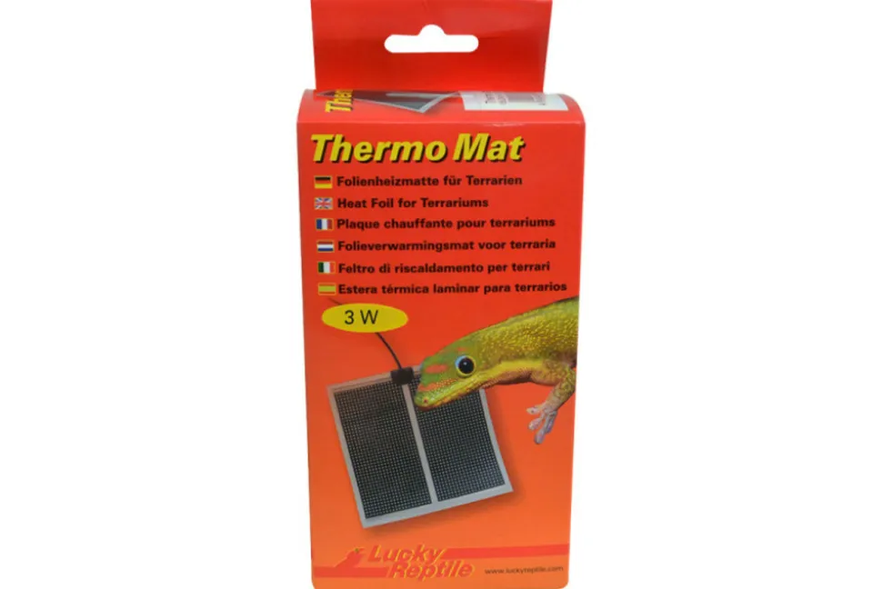 LUCKY REPTILE - Tapis chauffant 3w pour terrarium - thermo mat 10 x 12,5 cm - chauffage pour reptiles (lézards, serpents), amphibiens et inverté