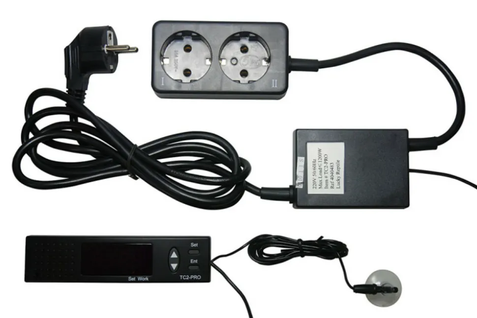 LUCKY REPTILE - Thermostat - thermo control pro ii - appareil de contrôle du chauffage et l'éclairage des reptiles, amphibiens et plantes