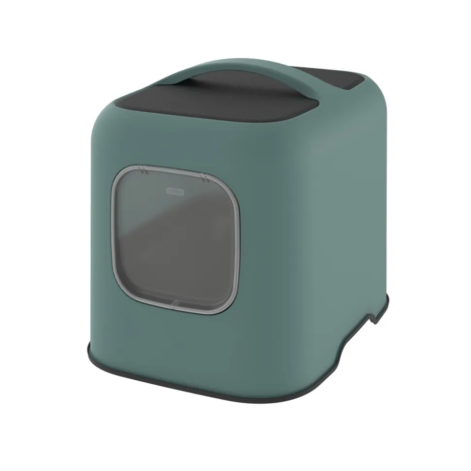 Maison de toilette Biala pour chat coloris vert de gui 51x39.5x44.3cm