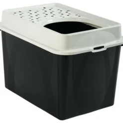 Maison de toilette top 50l - noire (pp recyclé) - 57,2 x 39,3 x 40,4 cm
