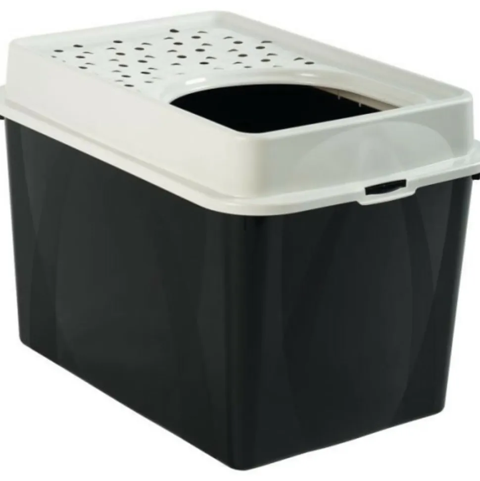 Maison de toilette top 50l - noire (pp recyclé) - 57,2 x 39,3 x 40,4 cm