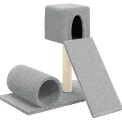 MAISON EXCLUSIVE - Arbre à chat avec griffoir en sisal gris clair 59 cm