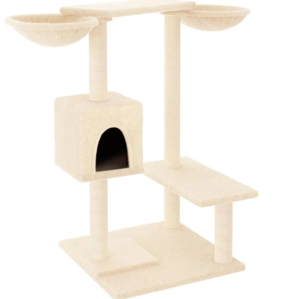 MAISON EXCLUSIVE - Arbre à chat avec griffoirs crème 82 cm