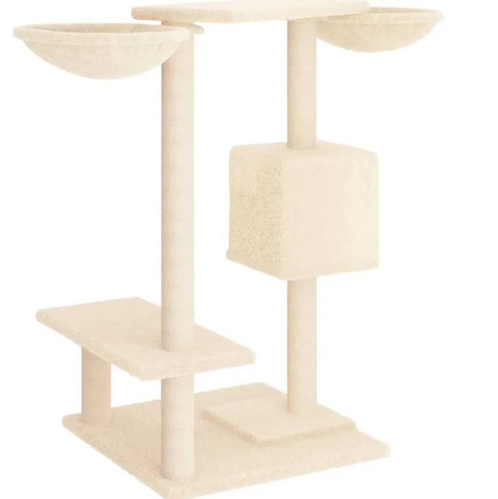 MAISON EXCLUSIVE - Arbre à chat avec griffoirs crème 82 cm