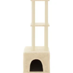 MAISON EXCLUSIVE - Arbre à chat avec griffoirs en sisal crème 133,5 cm