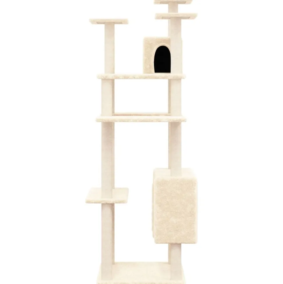 MAISON EXCLUSIVE - Arbre à chat avec griffoirs en sisal crème 162 cm