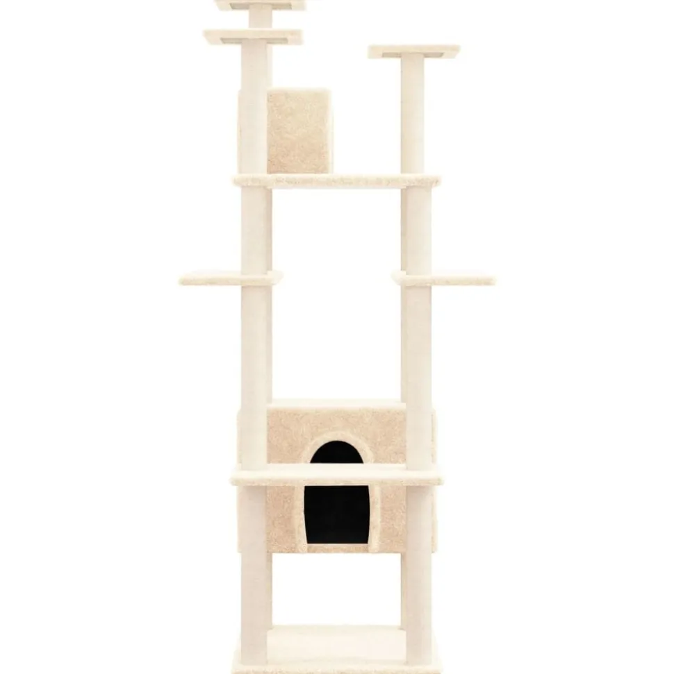 MAISON EXCLUSIVE - Arbre à chat avec griffoirs en sisal crème 162 cm