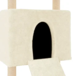 MAISON EXCLUSIVE - Arbre à chat avec griffoirs en sisal crème 153 cm