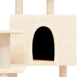 MAISON EXCLUSIVE - Arbre à chat avec griffoirs en sisal crème 153 cm