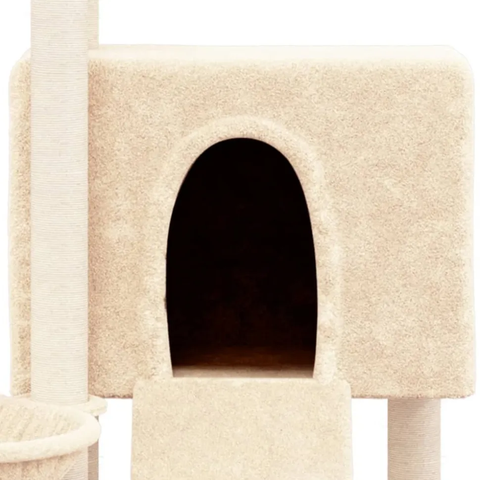MAISON EXCLUSIVE - Arbre à chat avec griffoirs en sisal crème 96 cm
