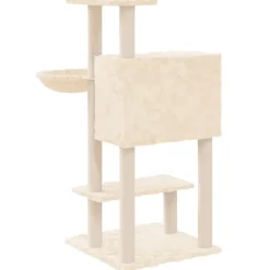 MAISON EXCLUSIVE - Arbre à chat avec griffoirs en sisal crème 108,5 cm