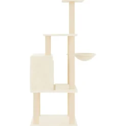 MAISON EXCLUSIVE - Arbre à chat avec griffoirs en sisal crème 132 cm