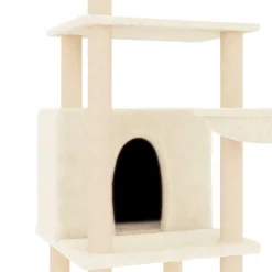 MAISON EXCLUSIVE - Arbre à chat avec griffoirs en sisal crème 132 cm