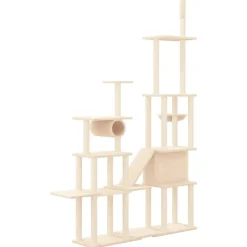 MAISON EXCLUSIVE - Arbre à chat avec griffoirs en sisal crème 279 cm