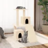 MAISON EXCLUSIVE - Arbre à chat avec griffoirs en sisal crème 82 cm
