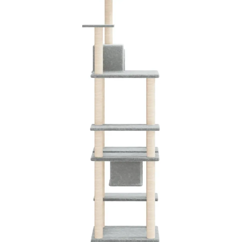 MAISON EXCLUSIVE - Arbre à chat avec griffoirs en sisal gris clair 176 cm