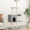 MAISON EXCLUSIVE - Arbre à chat avec griffoirs en sisal gris clair 145 cm