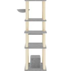 MAISON EXCLUSIVE - Arbre à chat avec griffoirs en sisal gris clair 154 cm