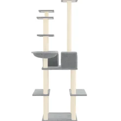 MAISON EXCLUSIVE - Arbre à chat avec griffoirs en sisal gris clair 167 cm
