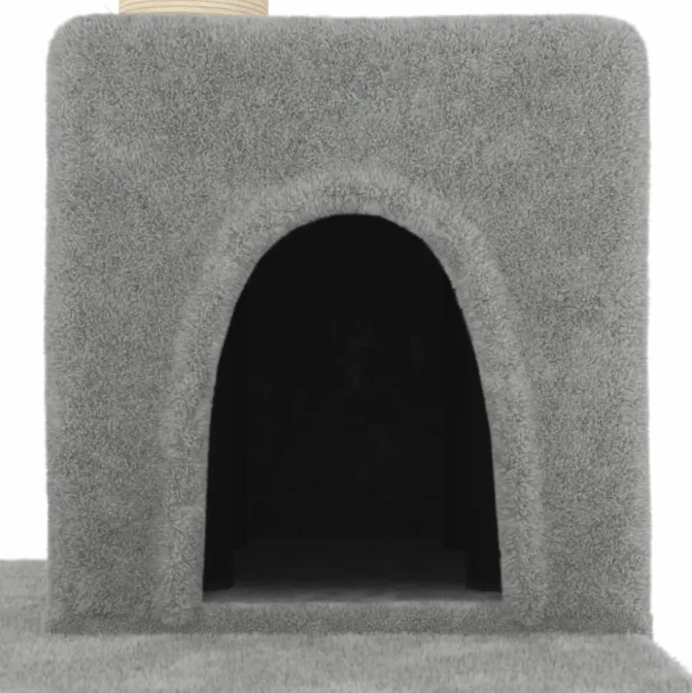 MAISON EXCLUSIVE - Arbre à chat avec griffoirs en sisal gris clair 123 cm