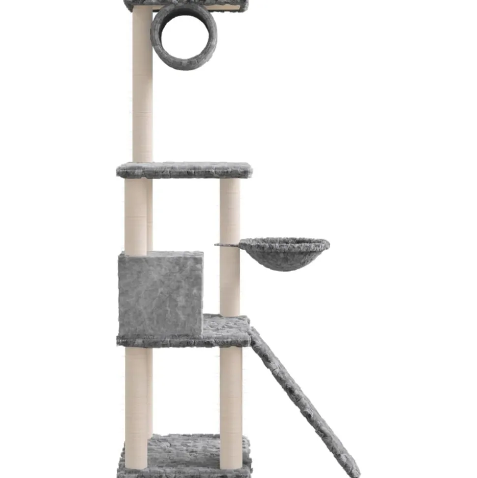 MAISON EXCLUSIVE - Arbre à chat avec griffoirs en sisal gris clair 131 cm