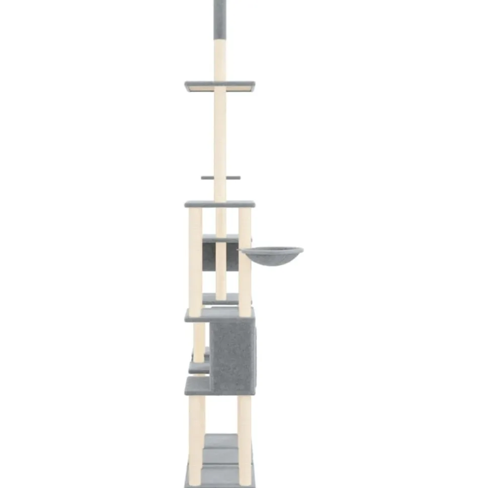 MAISON EXCLUSIVE - Arbre à chat avec griffoirs en sisal gris clair 279 cm