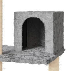 MAISON EXCLUSIVE - Arbre à chat avec griffoirs en sisal gris clair 119 cm
